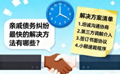 亲戚债务纠纷最快的解决方法有哪些